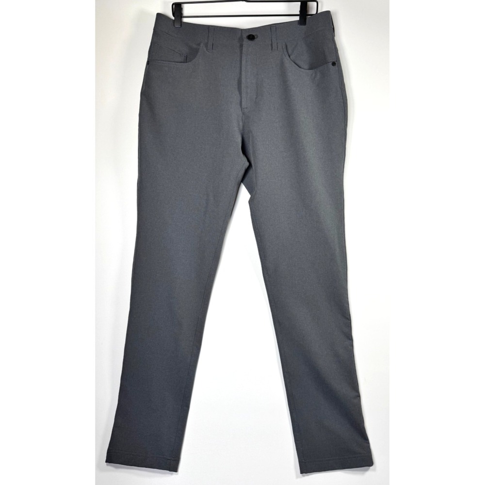 Public Rec Workday Slim Pants Men W34 Gray Stretch Performance Travel Minimalist